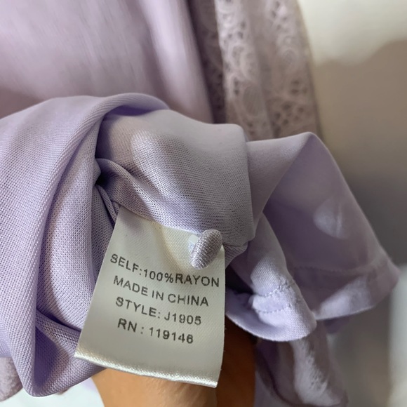 Purple flowy dress with lace by Ty Alexander’s - Picture 7 of 7